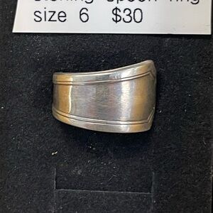 Silver Spoon Ring Size 6